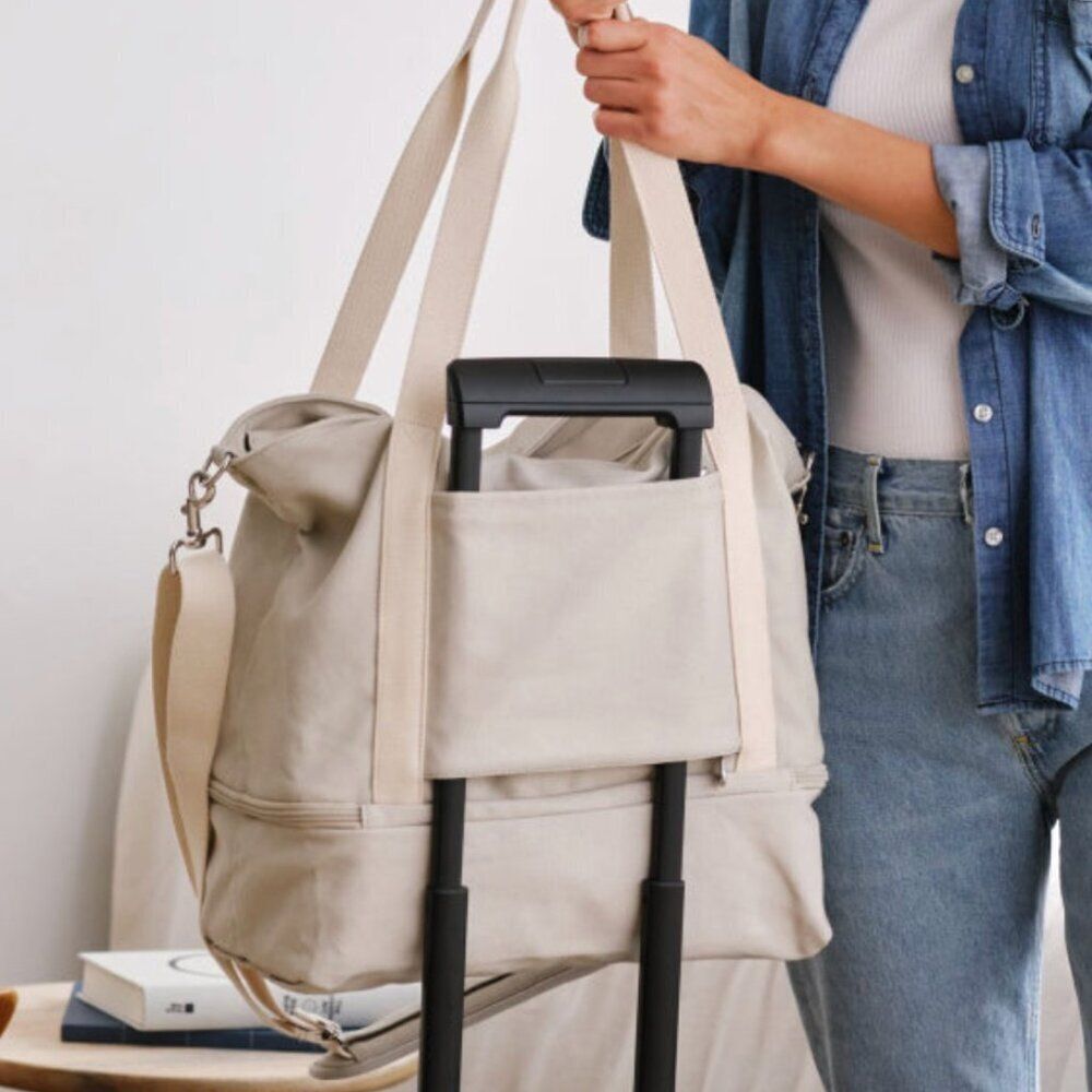 Lo & Sons The Catalina Deluxe Cotton Canvas Travel Tote & Weekender Bag